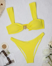 Load image into Gallery viewer, Gold starfish, yellow bikini