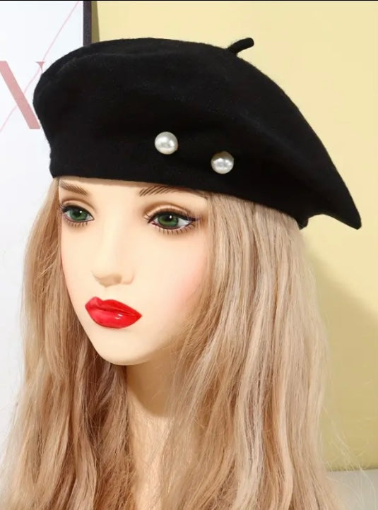 “Fancy” elegant beret hat