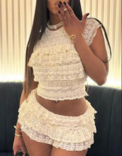 Load image into Gallery viewer, Trendy lace summer short set