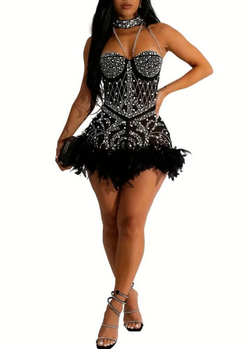 ANGEL elegant rhinestone romper
