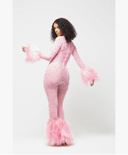 Load image into Gallery viewer, Rhinestone Mesh Jumpsuit