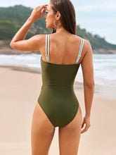 Load image into Gallery viewer, Elegant color block swimsuit