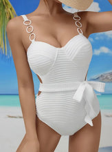 Load image into Gallery viewer, Elegant chic white 1piece swimsuit